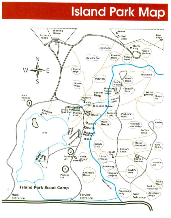 Island Park   Camp Map 